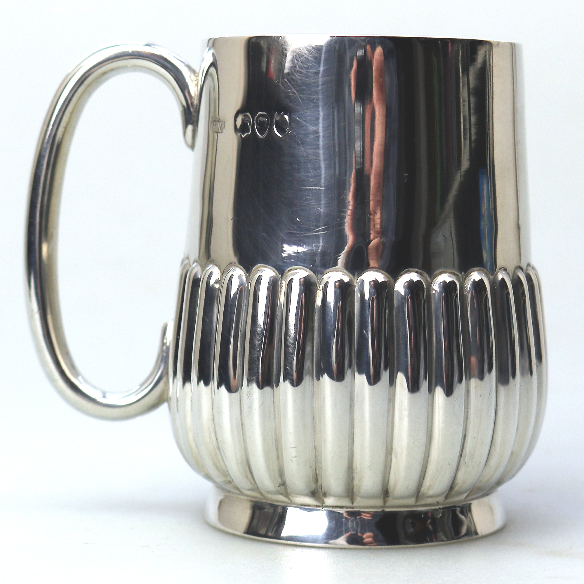 A good antique Victorian English solid silver Mug / Christening Mug 99g C.1891