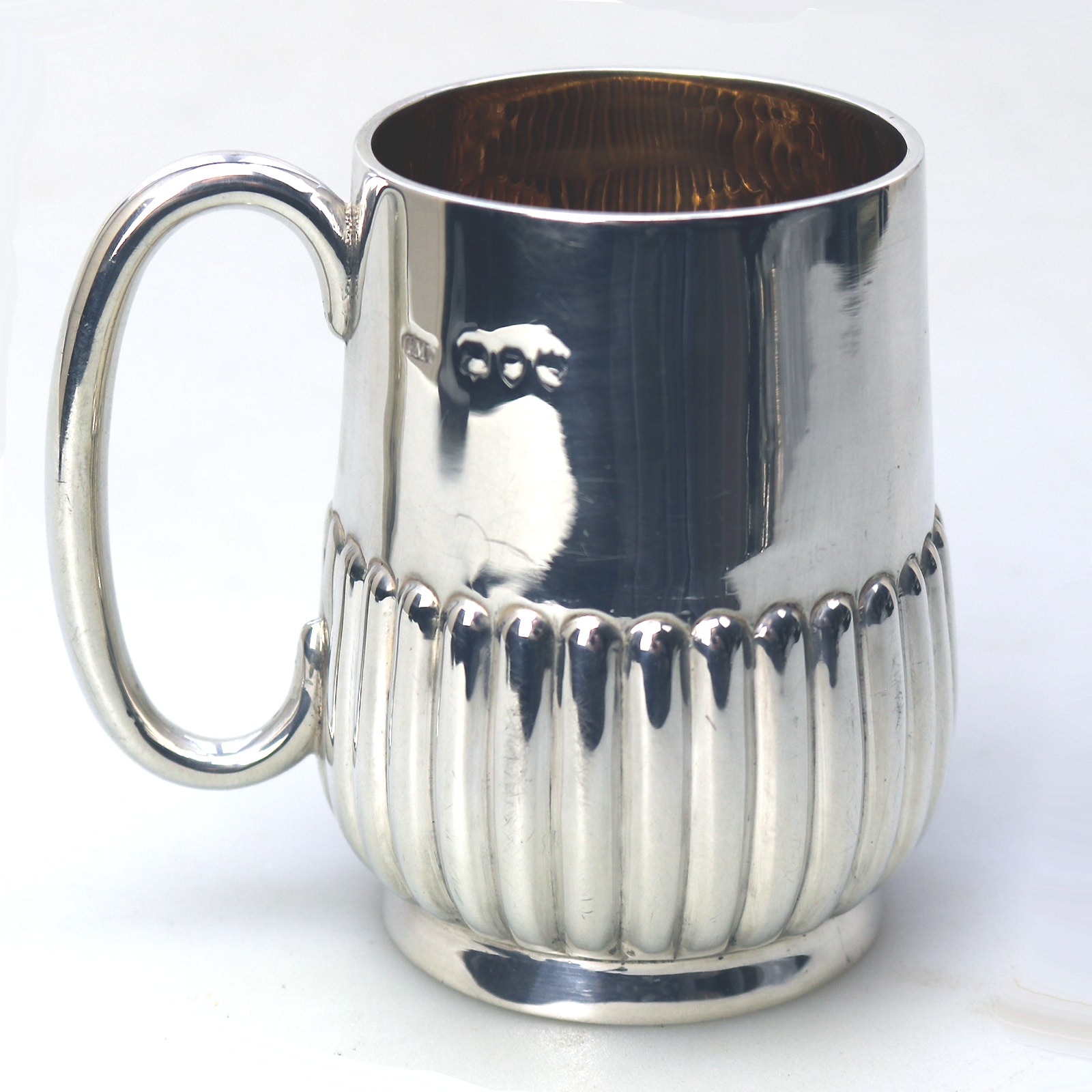A good antique Victorian English solid silver Mug / Christening Mug 99g C.1891