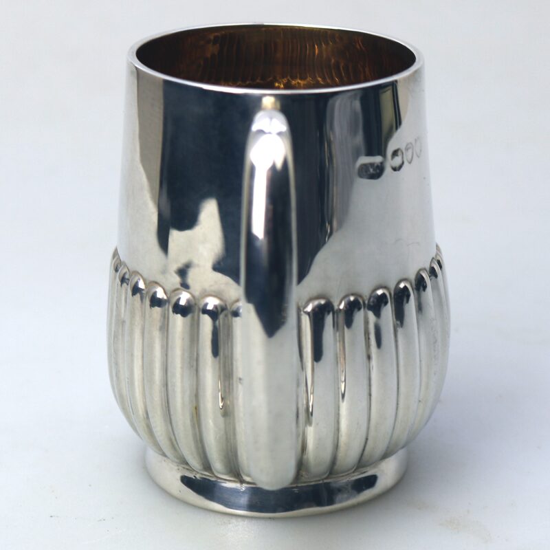 A good antique Victorian English solid silver Mug / Christening Mug 99g C.1891