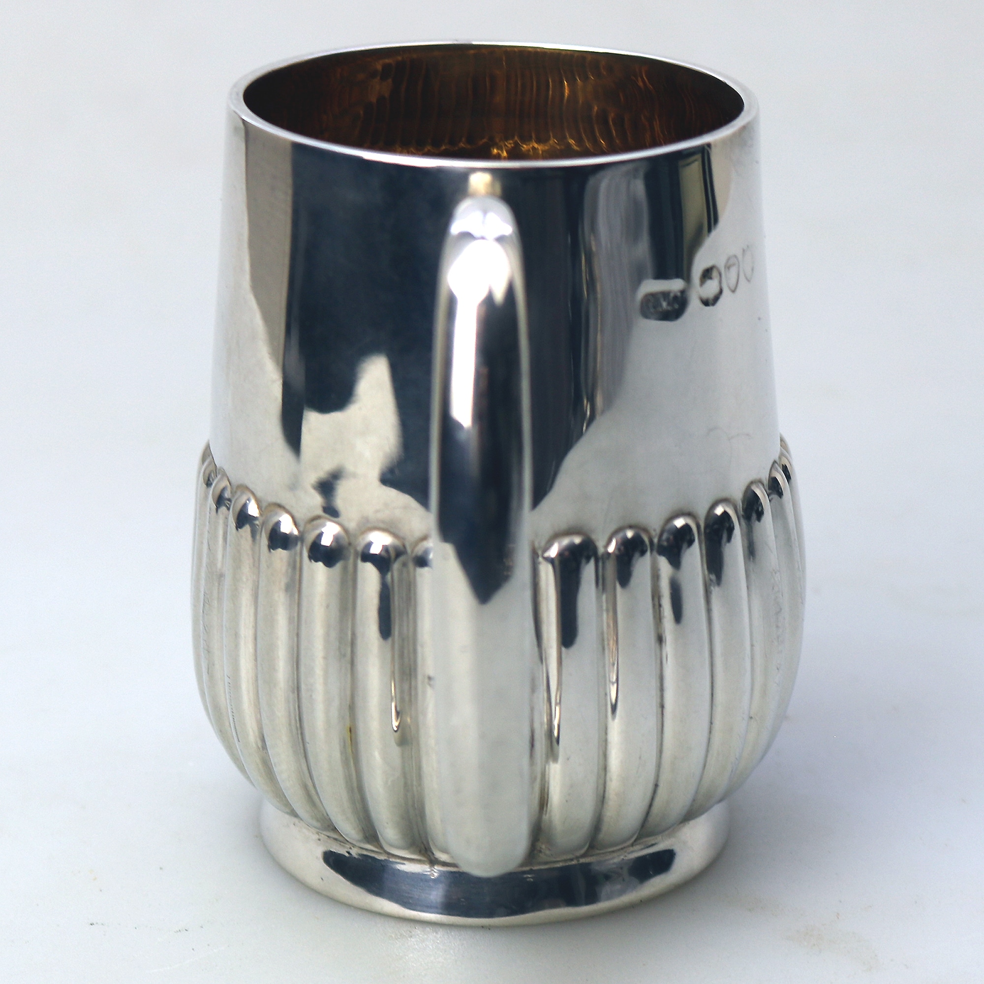 A good antique Victorian English solid silver Mug / Christening Mug 99g C.1891
