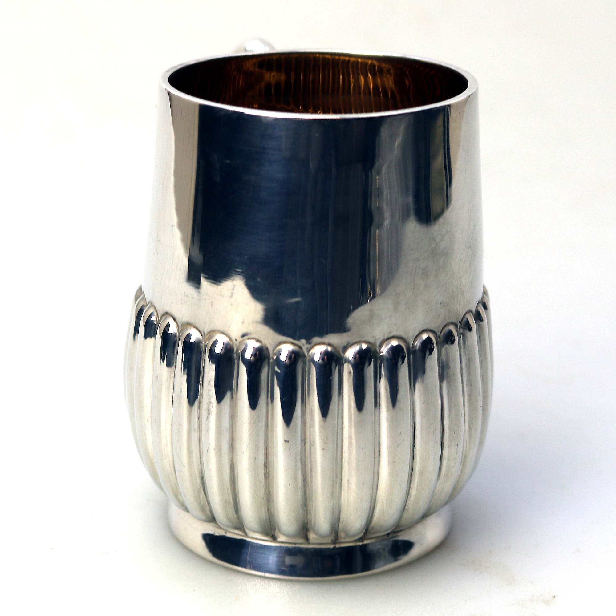 A good antique Victorian English solid silver Mug / Christening Mug 99g C.1891
