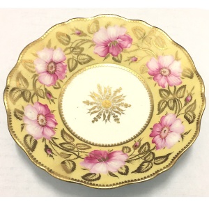 A good antique Georgian hand painted Coalport or Spode porcelain Saucer C.19thC
