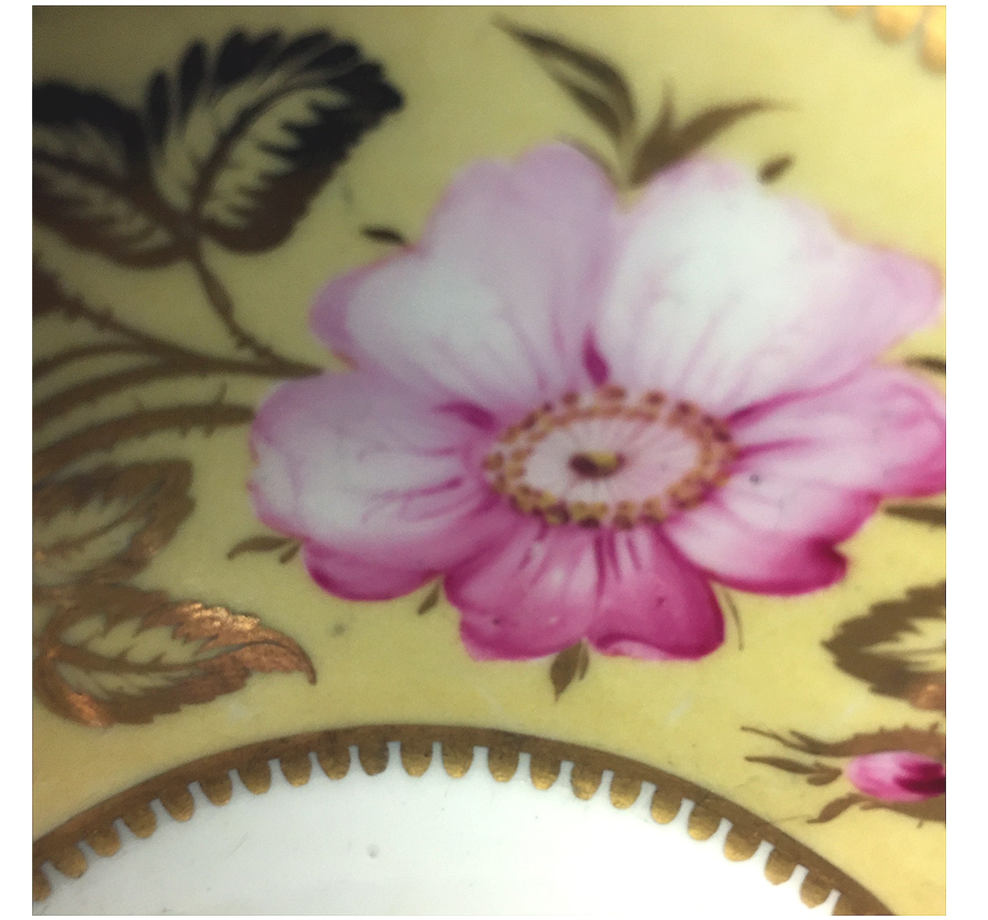 A good antique Georgian hand painted Coalport or Spode porcelain Saucer C.19thC