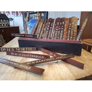 Collection Of Early 20th Century Hand Painted Doctors/Consultants Name Plates.
