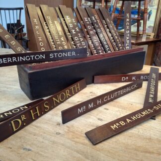 Collection Of Early 20th Century Hand Painted Doctors/Consultants Name Plates.