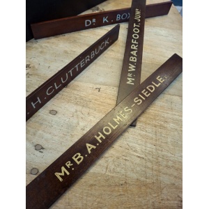 Collection Of Early 20th Century Hand Painted Doctors/Consultants Name Plates.