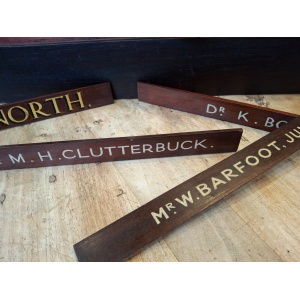 Collection Of Early 20th Century Hand Painted Doctors/Consultants Name Plates.