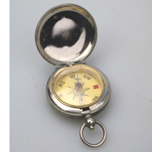 An antique novelty pocket watch shape Compass - probably Military C.early 20thC