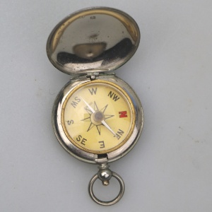 An antique novelty pocket watch shape Compass - probably Military C.early 20thC