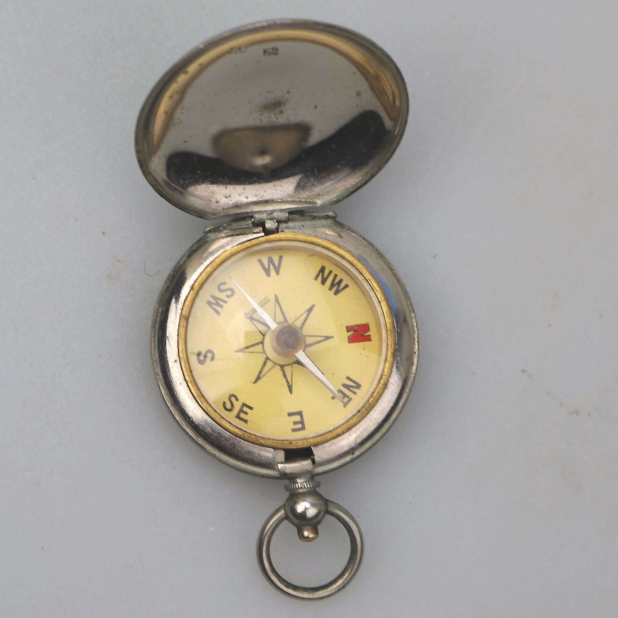 An antique novelty pocket watch shape Compass - probably Military C.early 20thC