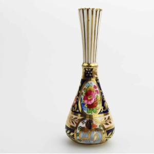 Antique English porcelain Crown Staffordshire hand painted Miniature Vase C.1900