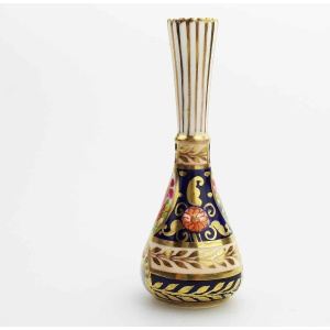 Antique English porcelain Crown Staffordshire hand painted Miniature Vase C.1900