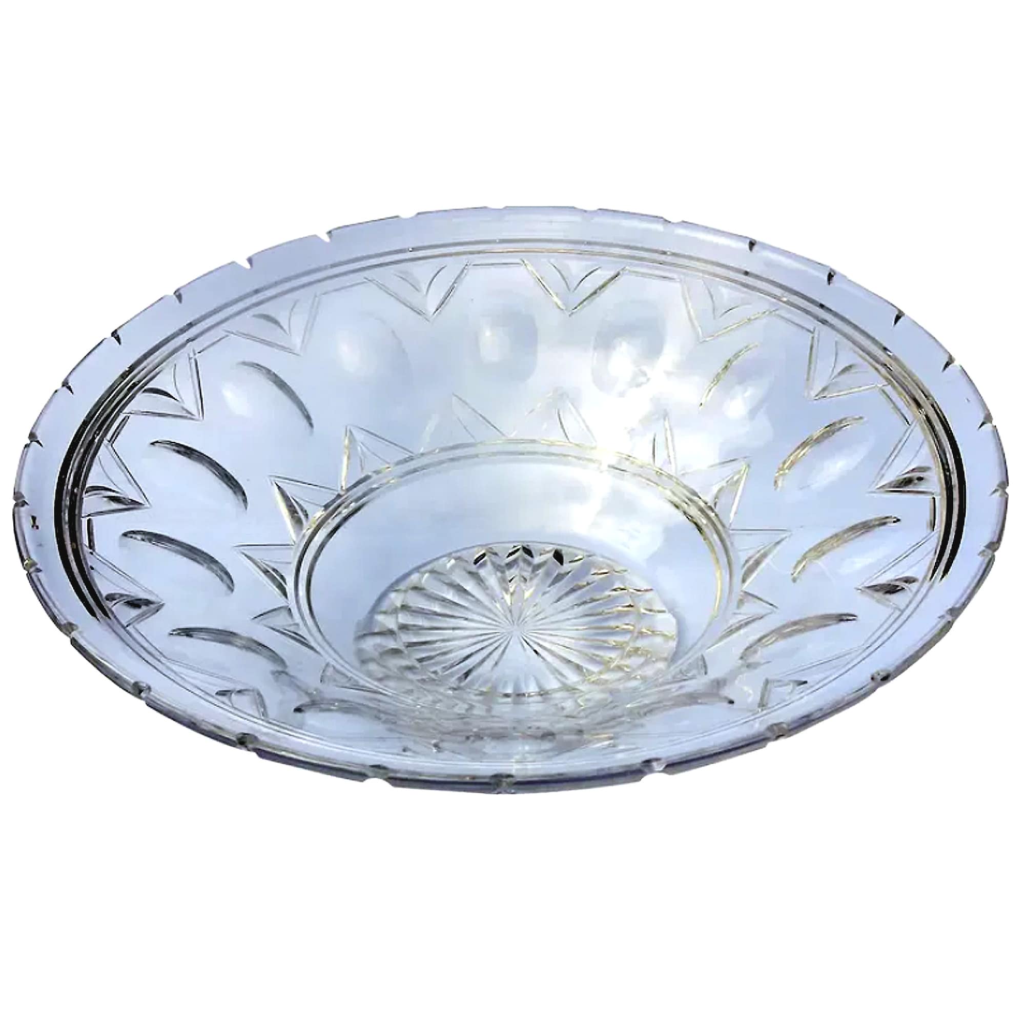A very good, attractive & large vintage cut glass pedestal Fruit Bowl by Stuart Crystal C.1930's/40's