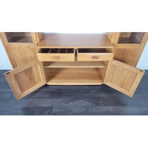 90s Ercol Windsor Tall Glazed Display Cabinet