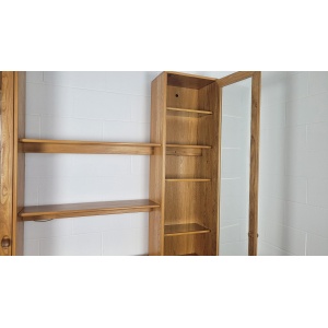 90s Ercol Windsor Tall Glazed Display Cabinet