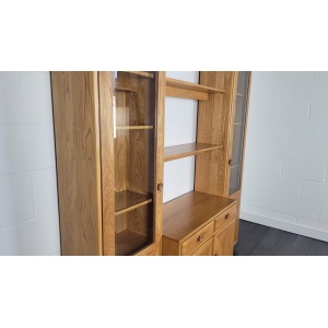 90s Ercol Windsor Tall Glazed Display Cabinet