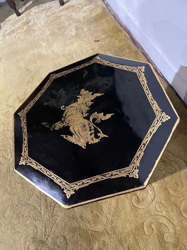 Early 20th Century Oriental Lacquered Folding Table