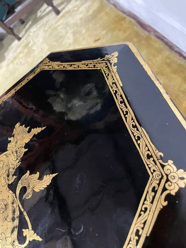 Early 20th Century Oriental Lacquered Folding Table