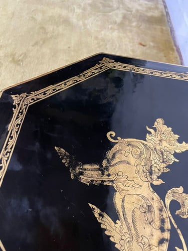 Early 20th Century Oriental Lacquered Folding Table
