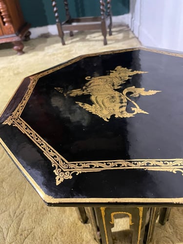 Early 20th Century Oriental Lacquered Folding Table