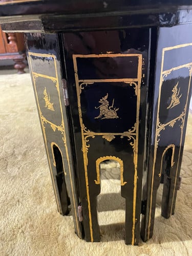 Early 20th Century Oriental Lacquered Folding Table