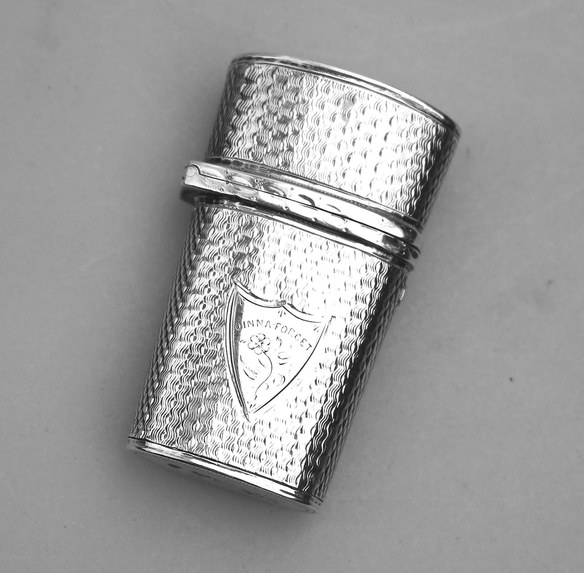 A very fine antique Scottish theme Georgian solid silver Lancet / Etui Case C.1821