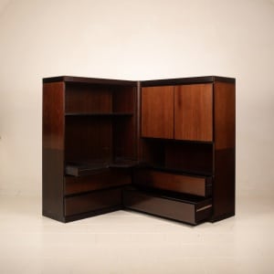 Pair of Cabinets and Bar "S11" by Angelo Mangiarotti for Sorgente dei Mobili