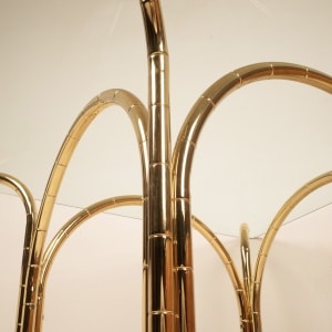 Crystal and Brass Table 1970 Italian Manufacture