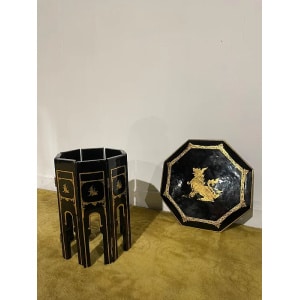 Early 20th Century Oriental Lacquered Folding Table