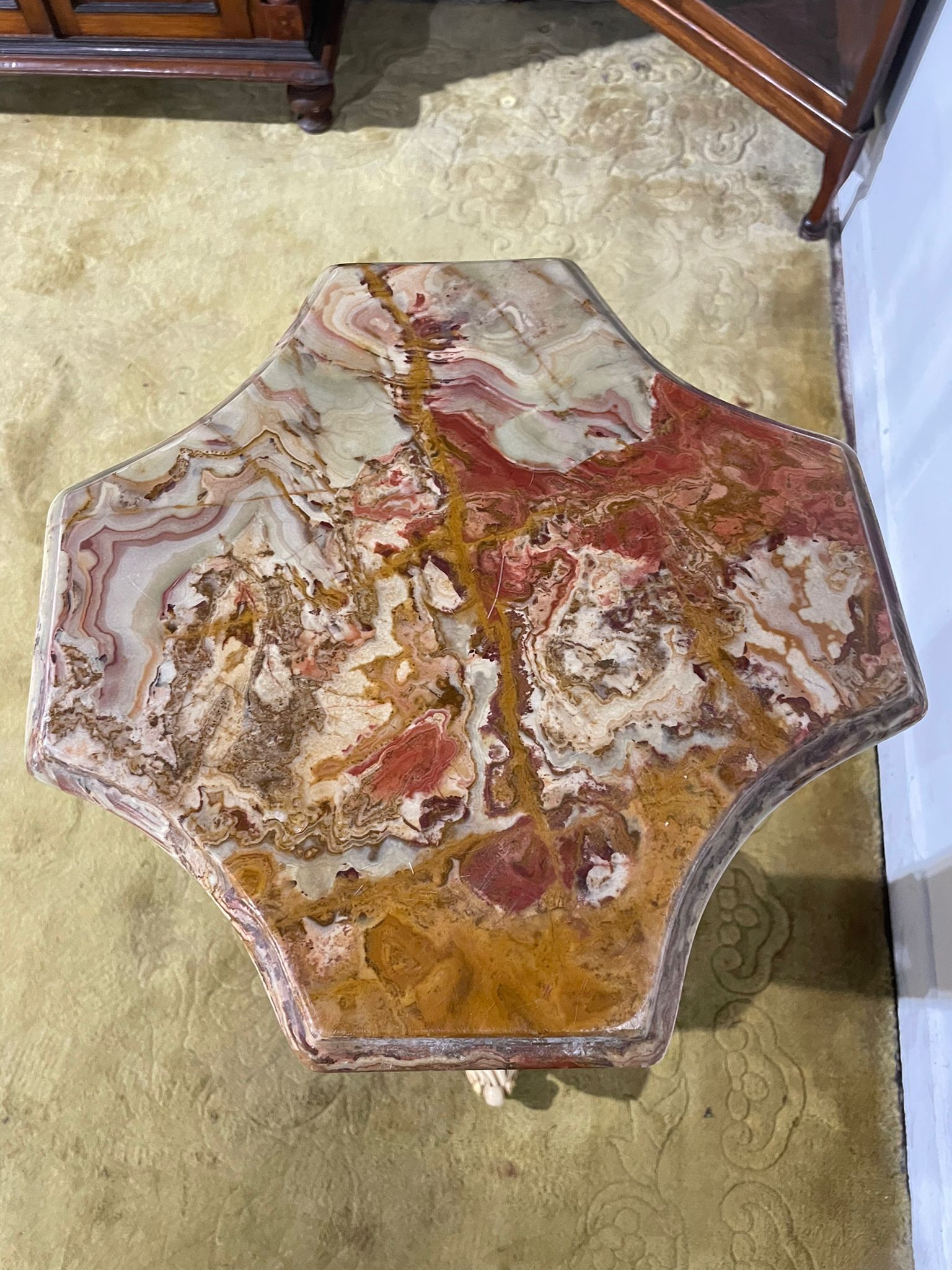Ornate Reproduction Marble Topped Jardiniere