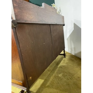 Vintage Oak Sideboard with Gallery Back