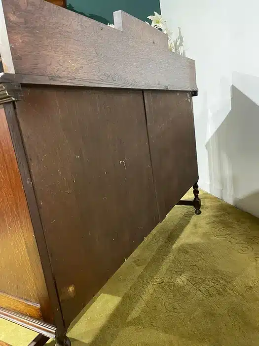 Vintage Oak Sideboard with Gallery Back