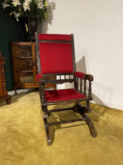 Beech Framed American Rocking Chair - Image 5