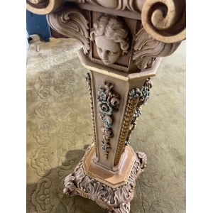 Ornate Reproduction Marble Topped Jardiniere
