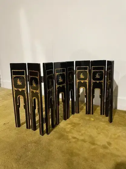 Early 20th Century Oriental Lacquered Folding Table - Image 11