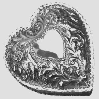 A good William Comyns antique English solid silver novelty Heart Box 140g C.1895