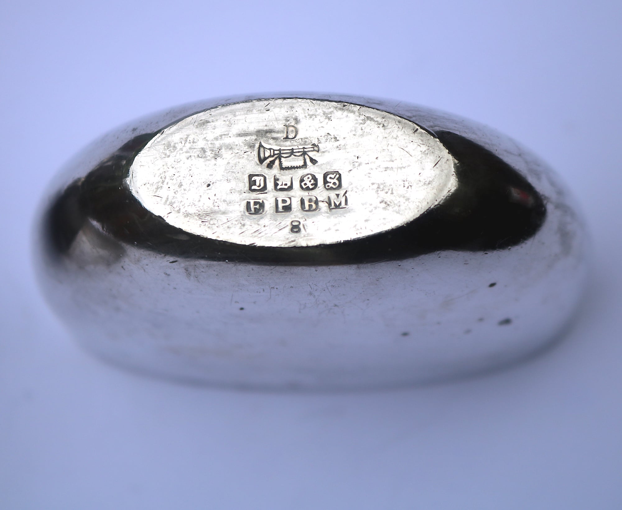An antique Victorian hunting silver plated Hip Flask by James Dixon C.19thC