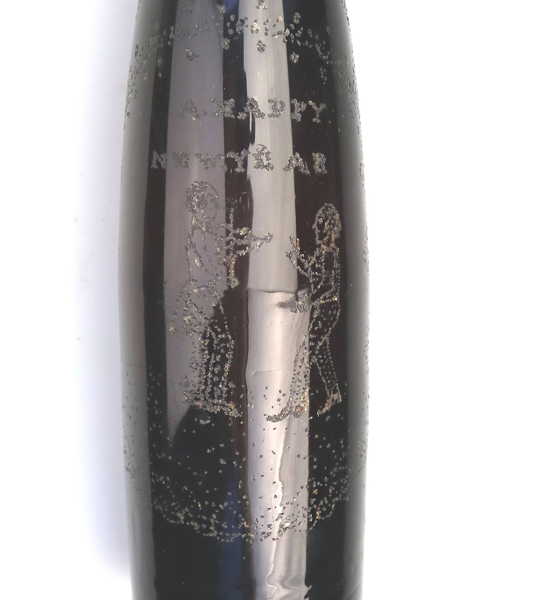 A most unusual & charming antique novelty love token glass Hock Bottle C.19thC