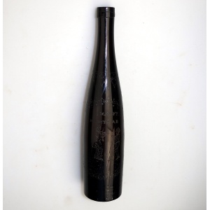 A most unusual & charming antique novelty love token glass Hock Bottle C.19thC
