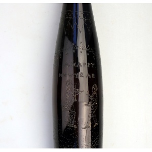 A most unusual & charming antique novelty love token glass Hock Bottle C.19thC