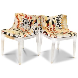 Kartell Mademoiselle "A La Mode" Missoni Sketches Lucite Chair Philippe Starck