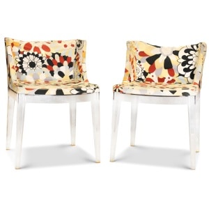Kartell Mademoiselle "A La Mode" Missoni Sketches Lucite Chair Philippe Starck