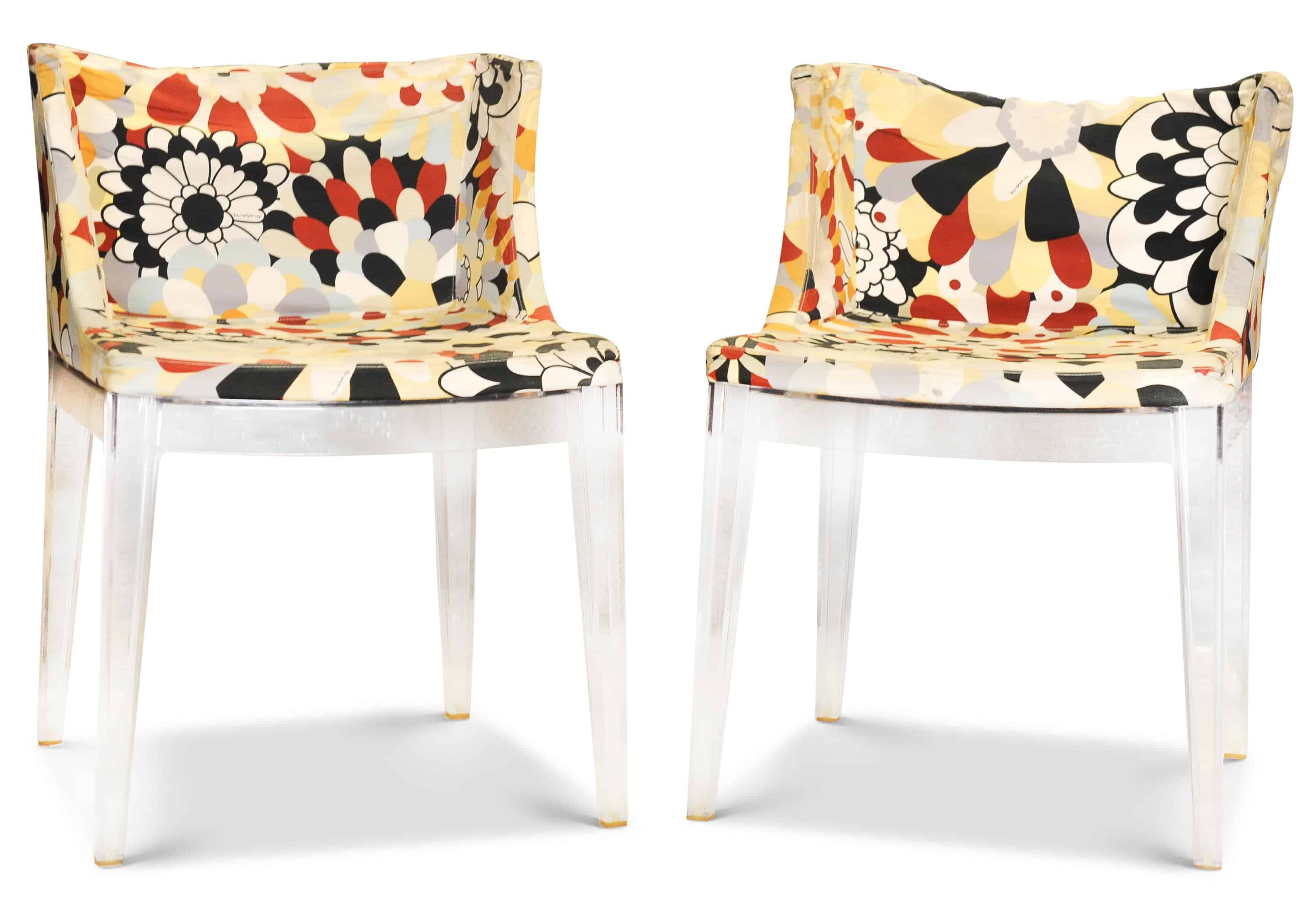 Kartell Mademoiselle "A La Mode" Missoni Sketches Lucite Chair Philippe Starck