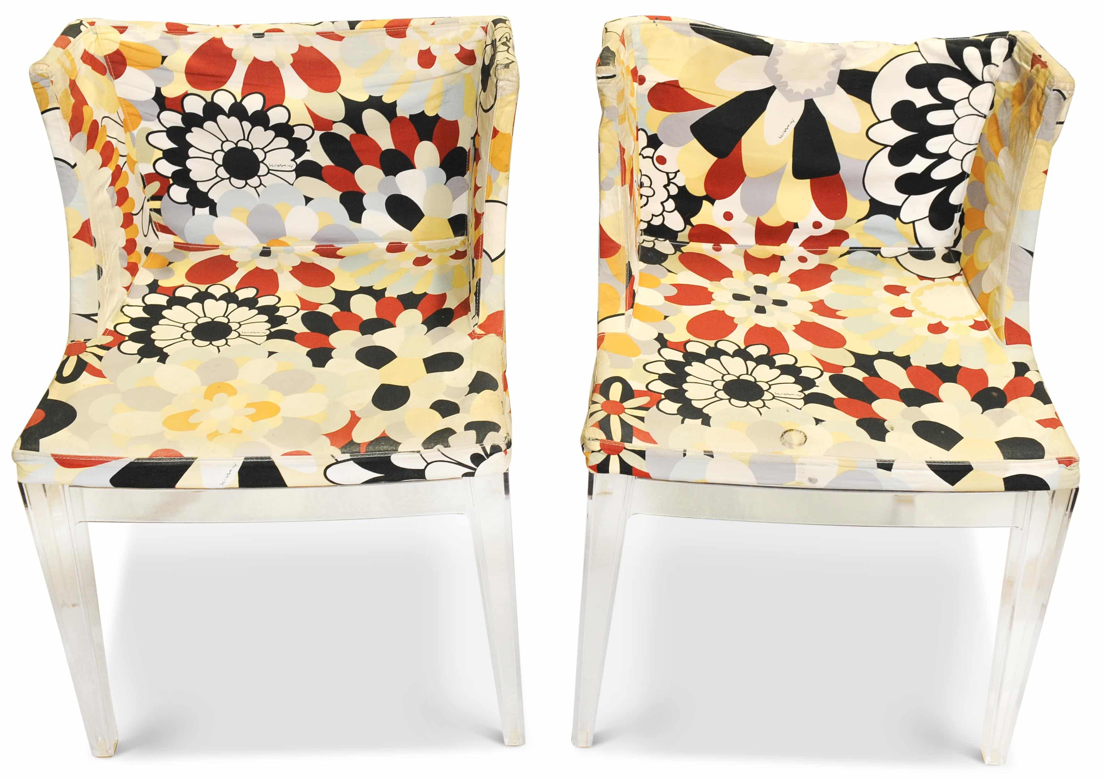 Kartell Mademoiselle "A La Mode" Missoni Sketches Lucite Chair Philippe Starck