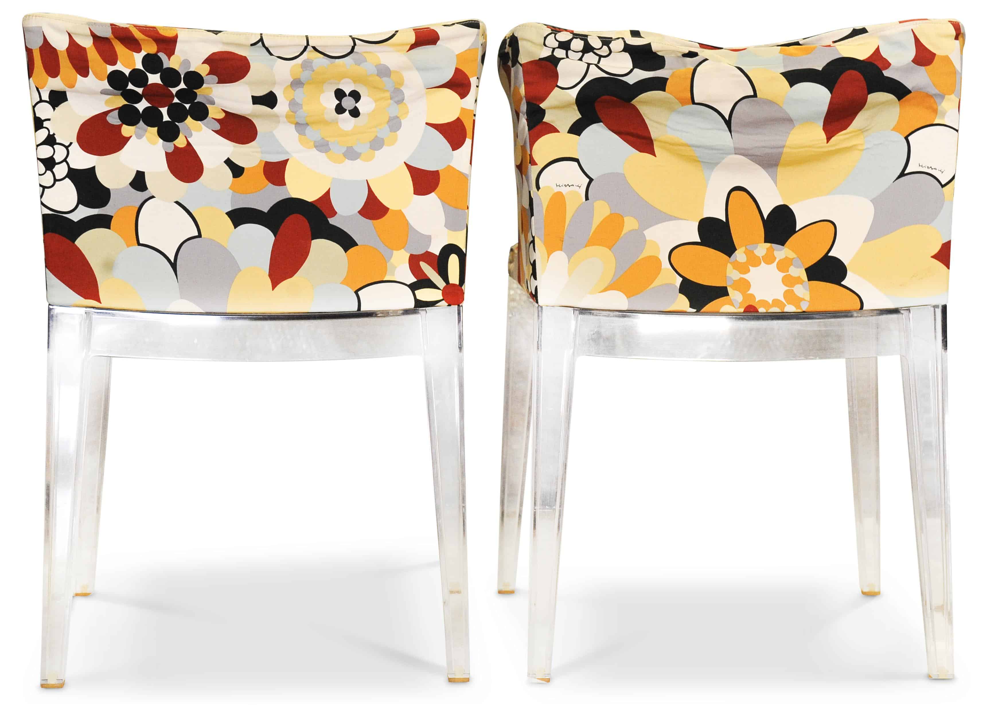 Kartell Mademoiselle "A La Mode" Missoni Sketches Lucite Chair Philippe Starck