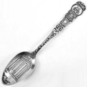 A rare Freemasons sterling silver R Wallace Chicago Masonic Temple Spoon C.20thC