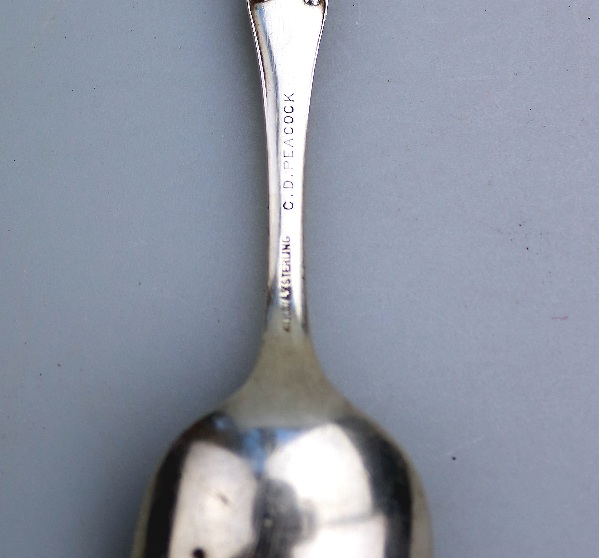 A rare Freemasons sterling silver R Wallace Chicago Masonic Temple Spoon C.20thC