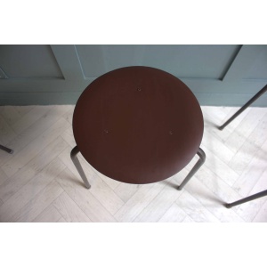 Mid-Century Arne Jacobsen Fritz Hansen Teak Stacking Stools x 2
