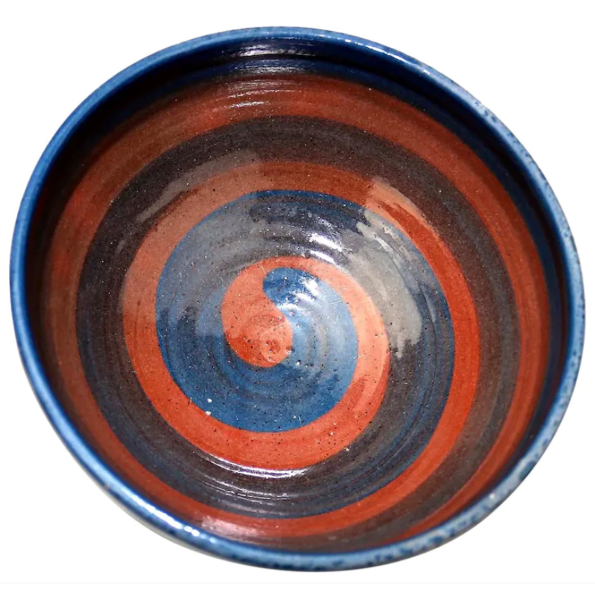 Studio Art Pottery spiral design Bowl by Angela Carter Milland Pottery C.20thC+