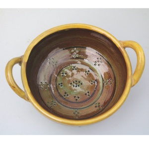 An unusual Studio Art Pottery Strainer / Colander by Milland Pottery C.20thC+